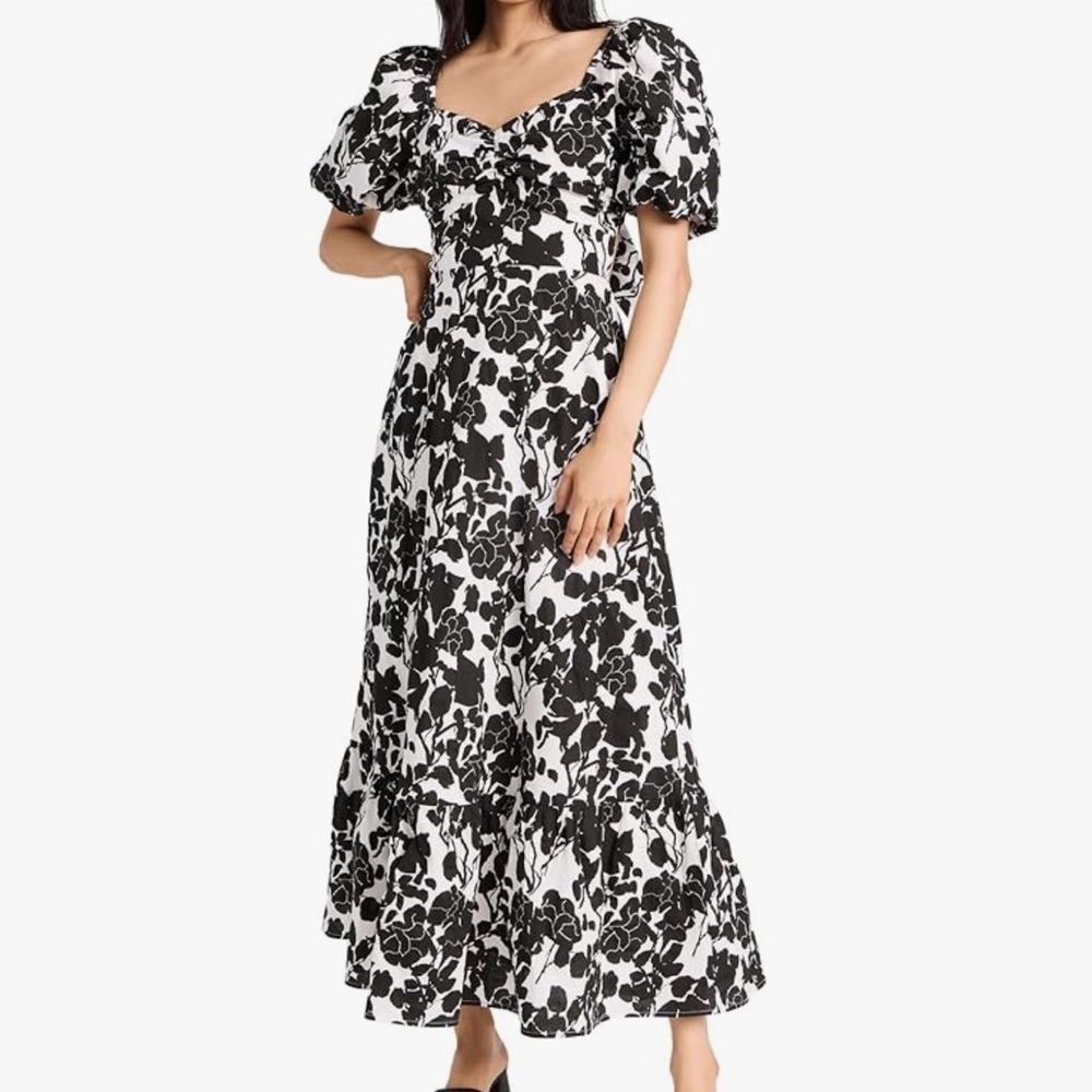 English Factory Floral Print Maxi Dress